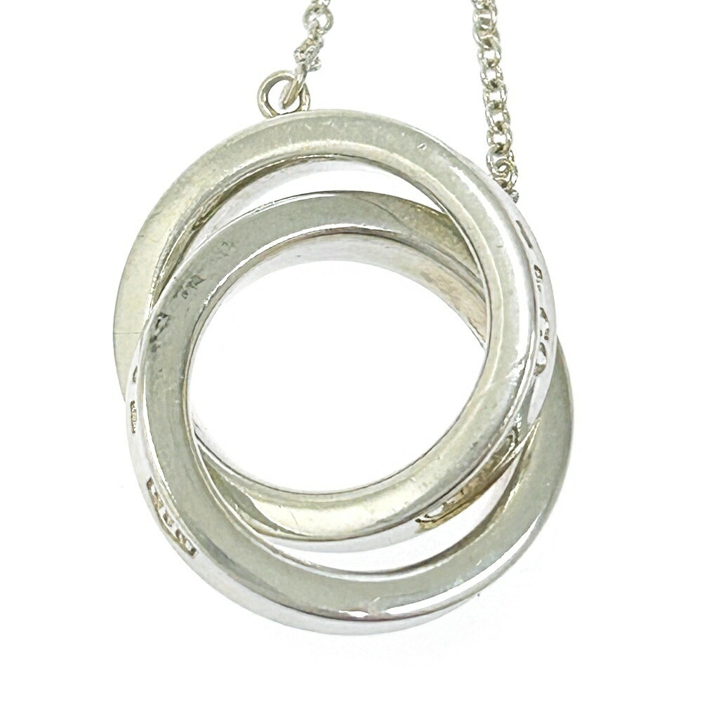Tiffany Co Silver Interlocking Circle Necklace - image 5